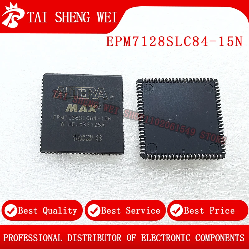2PCS New PLCC-84 EPM7128SLC84 Programmable Logic Device in EPM7128SLC84-15N Package New ALTERA