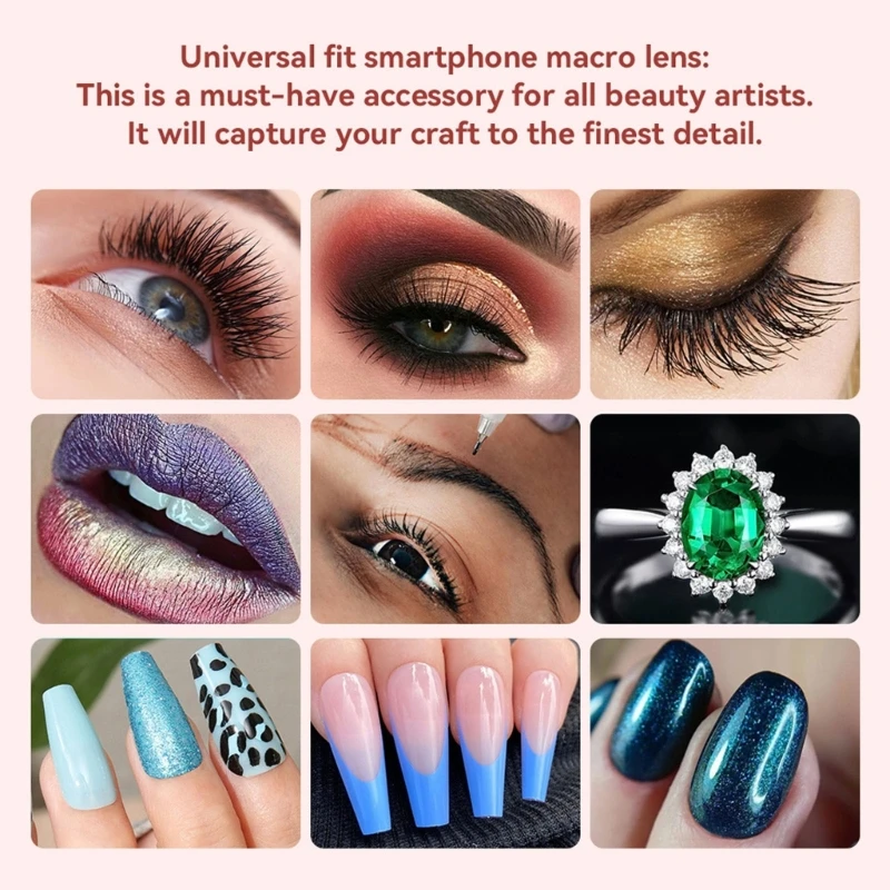 Smartfon Mikroskopowe soczewki Podwójne obciążenia szkła wizualne 30x Powiększenie uniwersalny klips na małej podróży Najlepsza