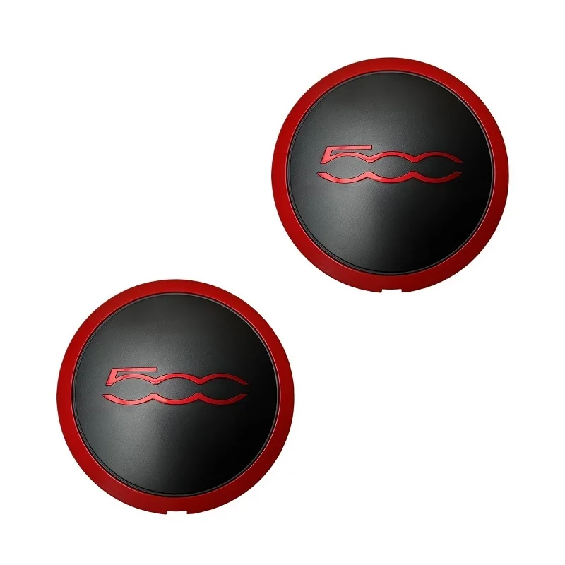 2/4PCS Red Red 133mm Hubcap 51884863 For Fiat 500 Wheels Centre Hub Caps Set 68078419AC 68078421AC Dust Cover Wheel Hub Cap