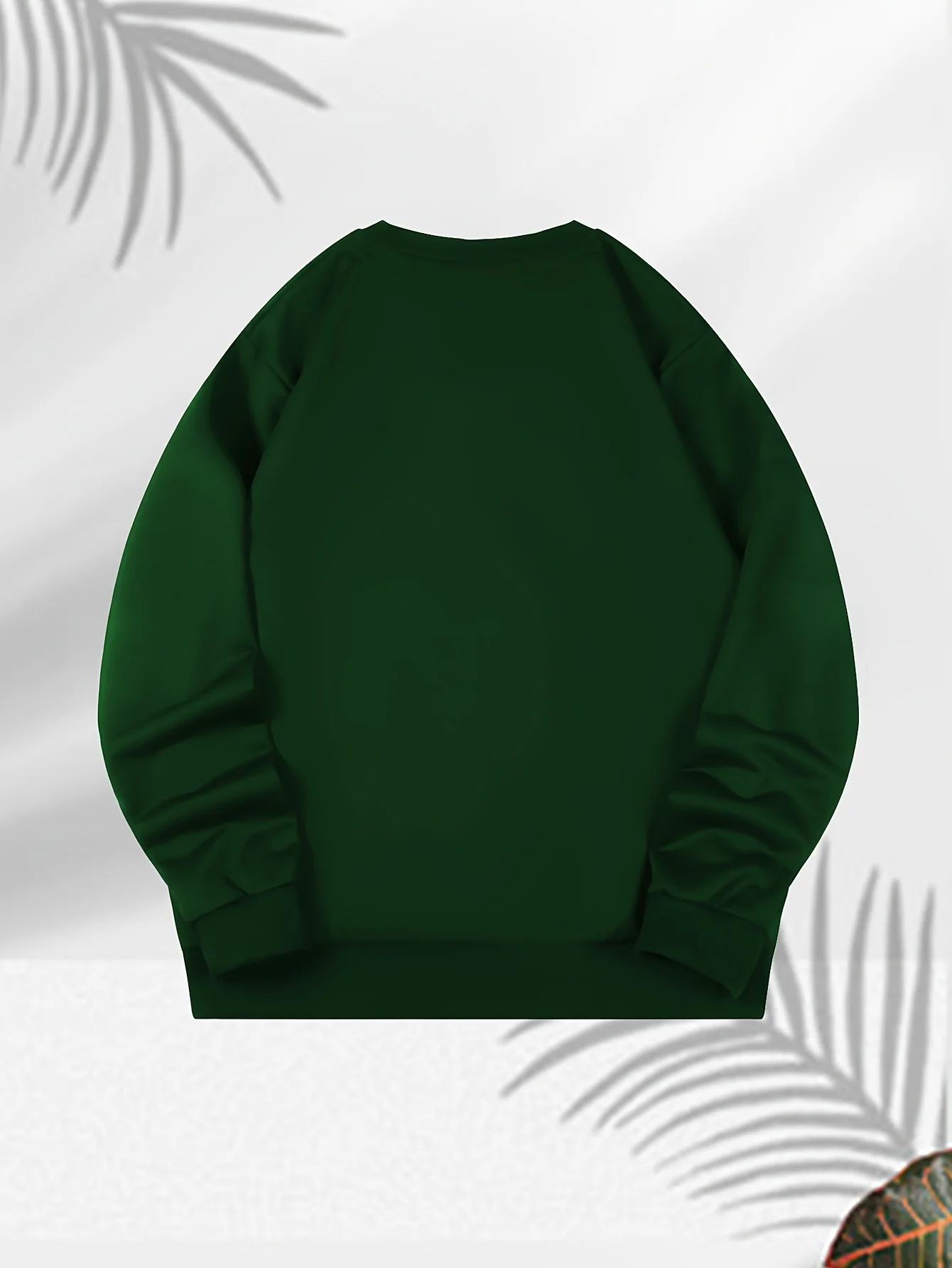 بلوفر رجالي للخريف والشتاء كاجوال فضفاض بنمط حروف مطبوع بأكمام طويلة ورقبة دائرية دافئة