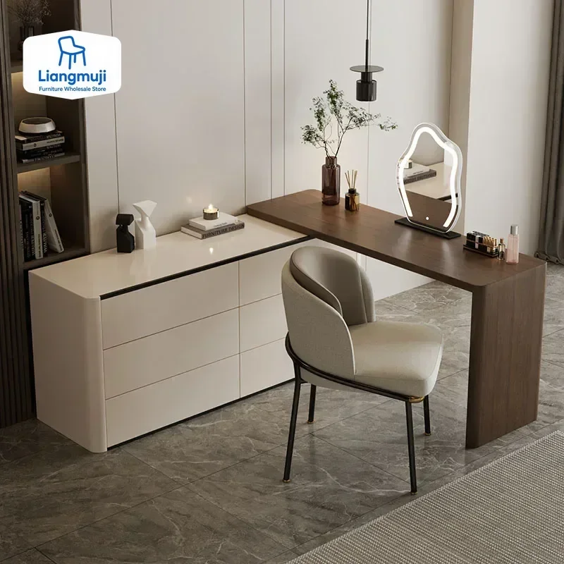 

Стеклянная столешница, туалетный столик, стул для макияжа, мебель для маникюрного салона, набор столов для девочек, современная гостиная, спальня, винтажный туалет из ротанга Шкаф