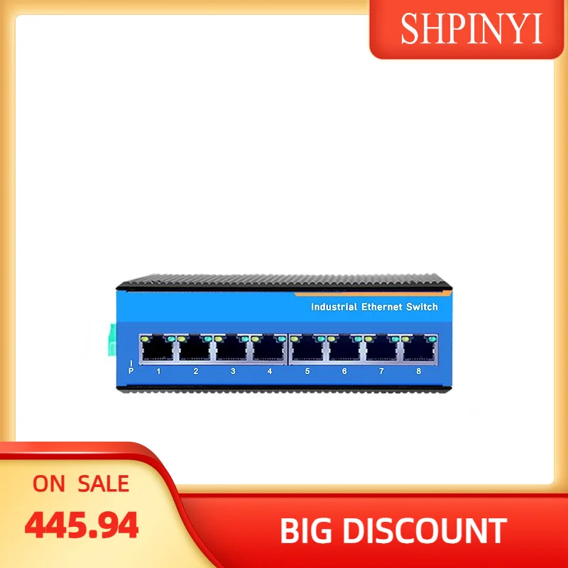 USR-ISG008 Series Switches 8 Electrical Ports Gigabit Industrial Switch With 8 * 10/100/1000 Base-T(X) Adaptive RJ45 Ports