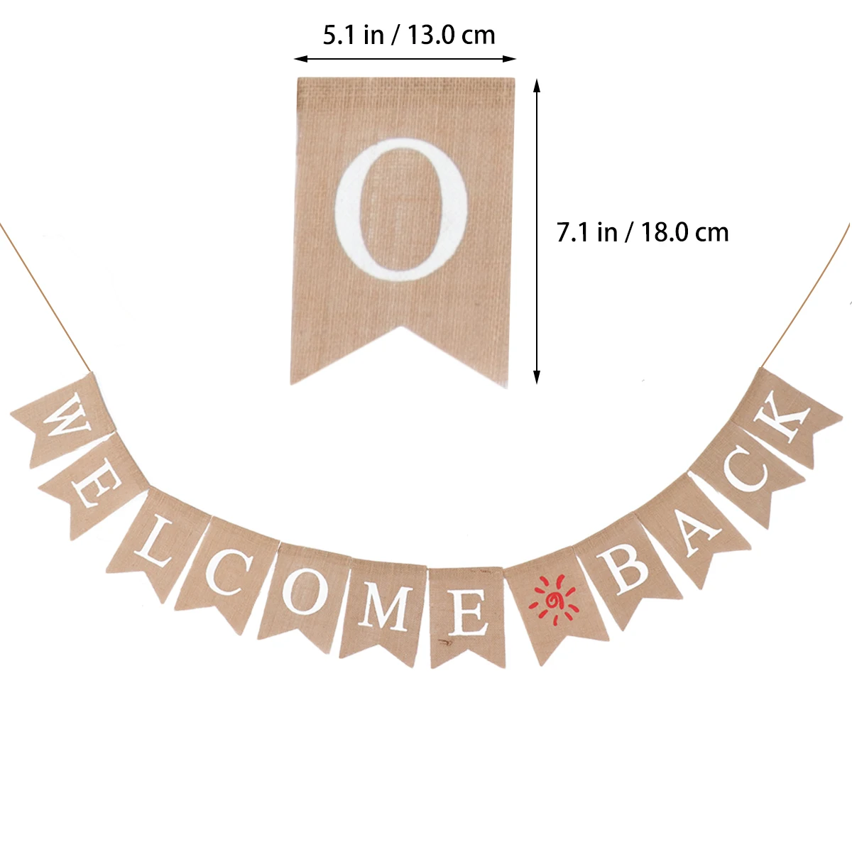 

Swallowtail Flag Banner Hanging Decor Burlap Garland Party Bunting Wall Window Door Branches Outdoor Indoor