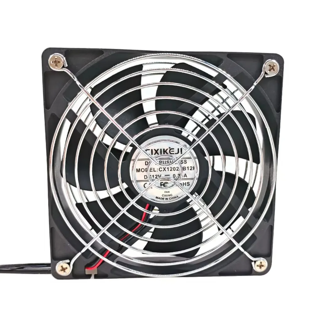 Sistema  refrigeración con adaptador, 120x120x25mm, 12V, receptor, DVR, Xbox, TV Box, Router, 0.3A, 2700RPM