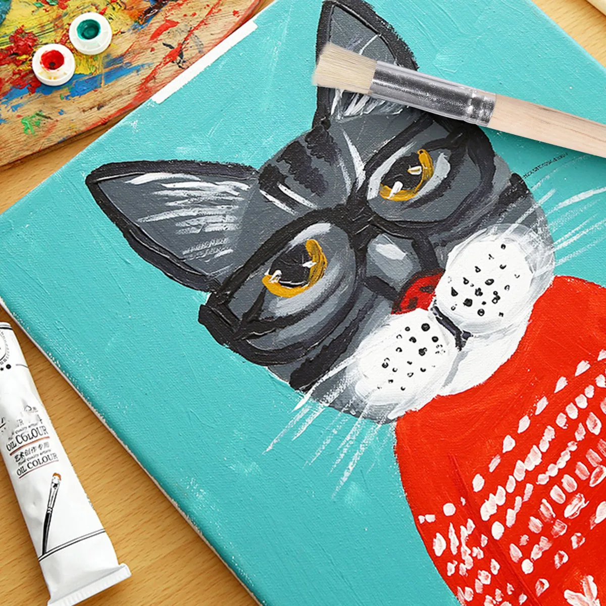 

Кисти художественные для рисования, набор для творчества, масляные кисти цвета хаки для DIY-проектов