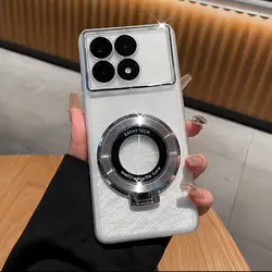 For Xiaomi POCO X6 Pro Case Soft TPU Transparent With Ring Magnetic Protective Back Cover Case For Xiaomi POCO X6Pro Phone Shell