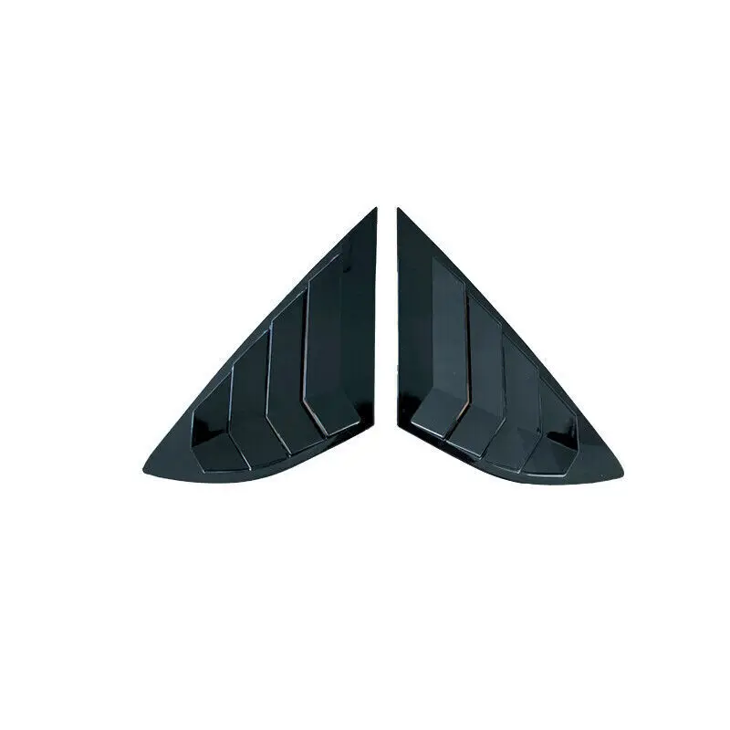 For Ford Mondeo Fusion Sedan 2013-2018 Car Rear Louver Window Side Shutter Cover Trim Sticker Vent Scoop ABS Carbon Fiber Black