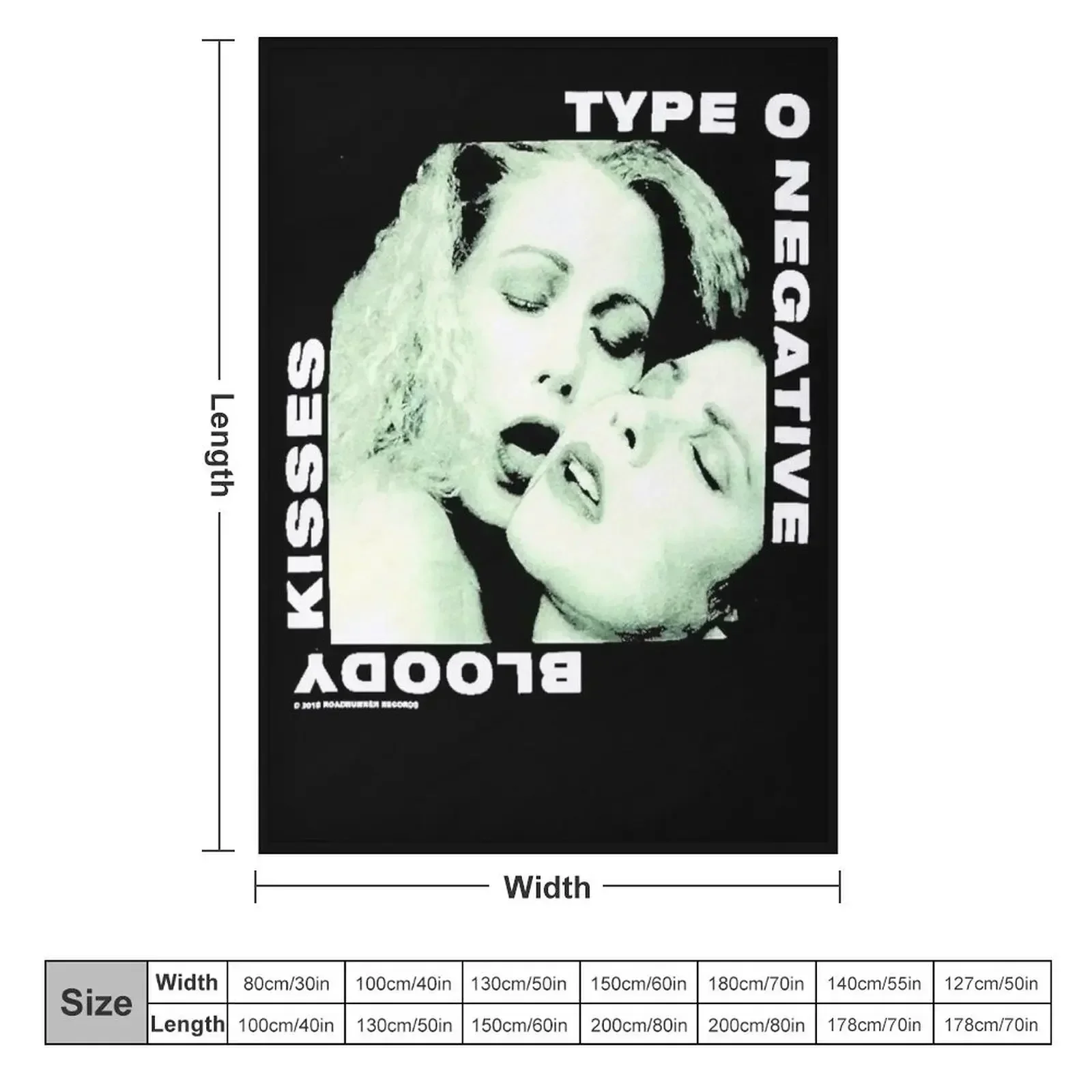 Type O Negative Bloody Kisses Throw Blanket Retros christmas gifts Blankets