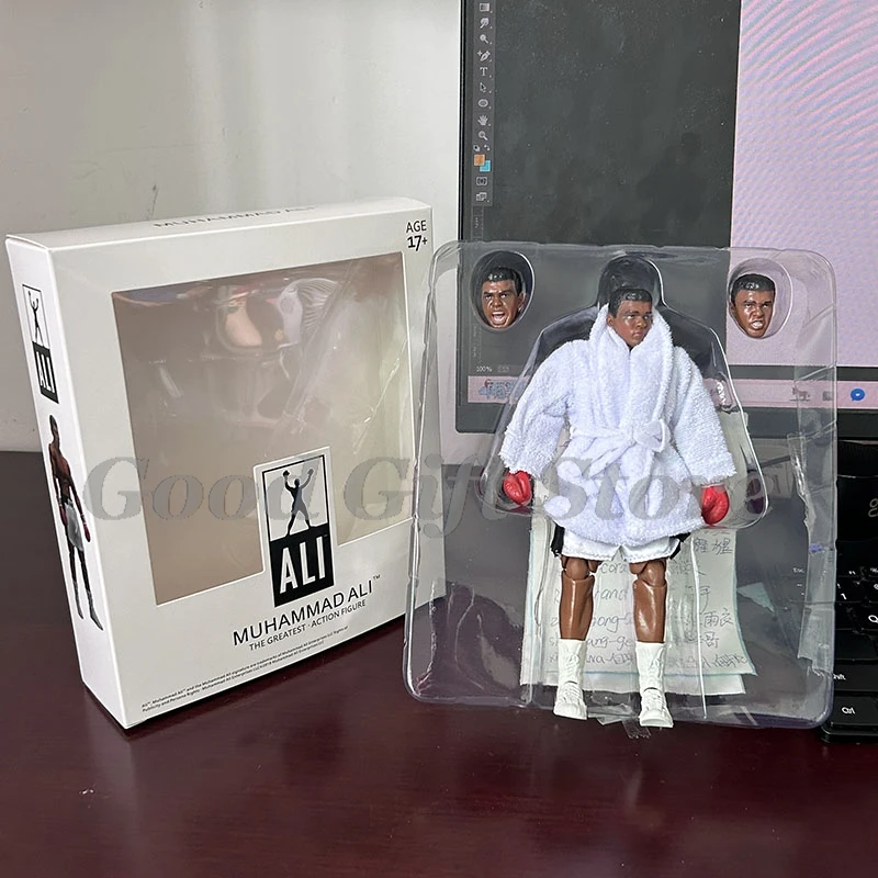 18 سنتيمتر العاصفة علي عمل الشكل البلاستيكية جمع 3 رئيس الوجه العاصفة لعبة الملاكمة الملاكم بطل مايك تايسون تمثال الحلي نموذج اللعب