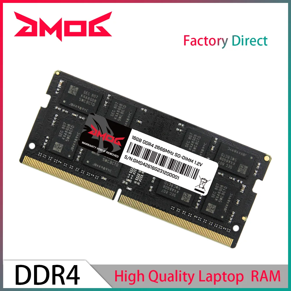 

GMOG Memoria RAM DDR4 4GB 8GB 16GB Laptop Memory RAM 2133 2400 2666 3200MHz Sodimm High Performance Notebook Memory