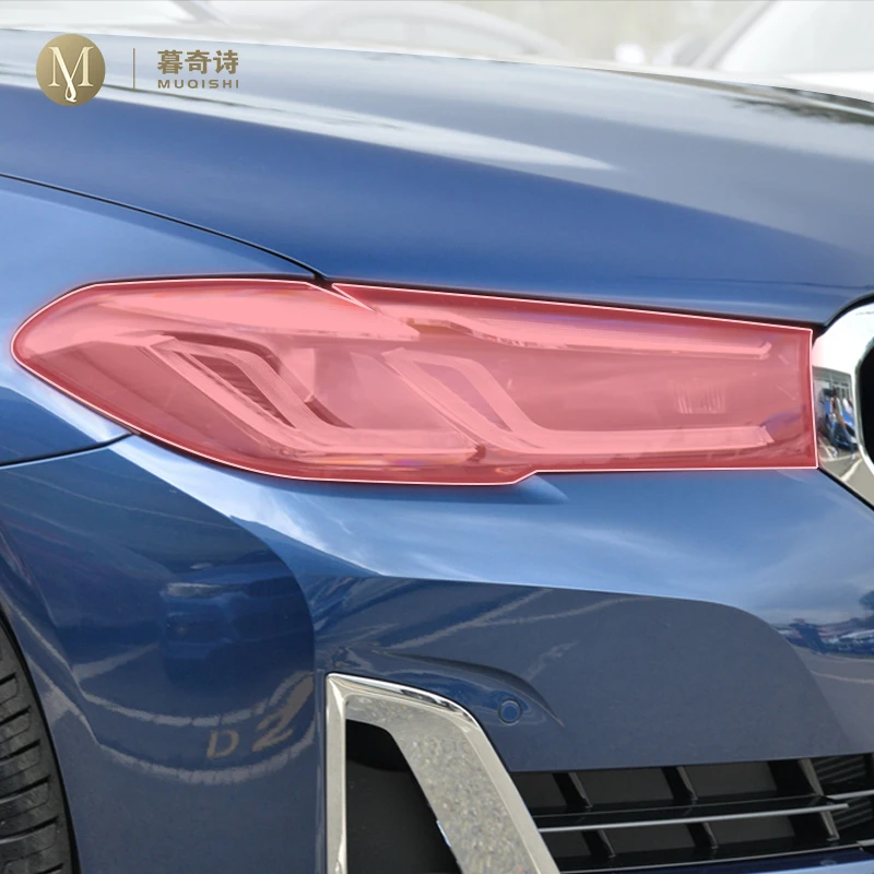 

Для BMW G30 G31 2021-2023 предварительно вырезанная автомобильная внешняя фара устойчивая к царапинам защитная пленка из ТПУ прозрачная/копченая черная