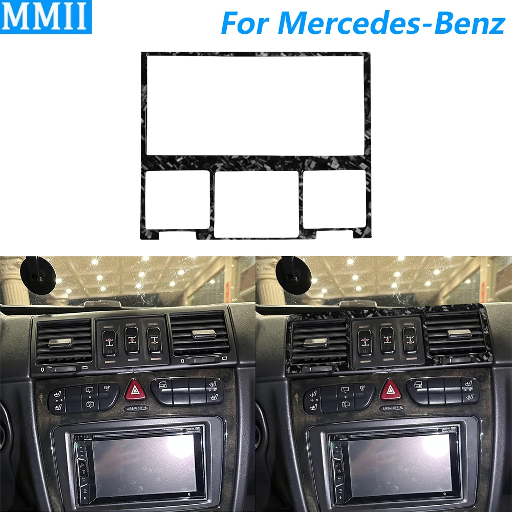 

Для Mercedes-Benz G-Class W463 2004-2012 кованое углеродное волокно, центральная розетка для кондиционера, накладка, автомобильные аксессуары, наклейка
