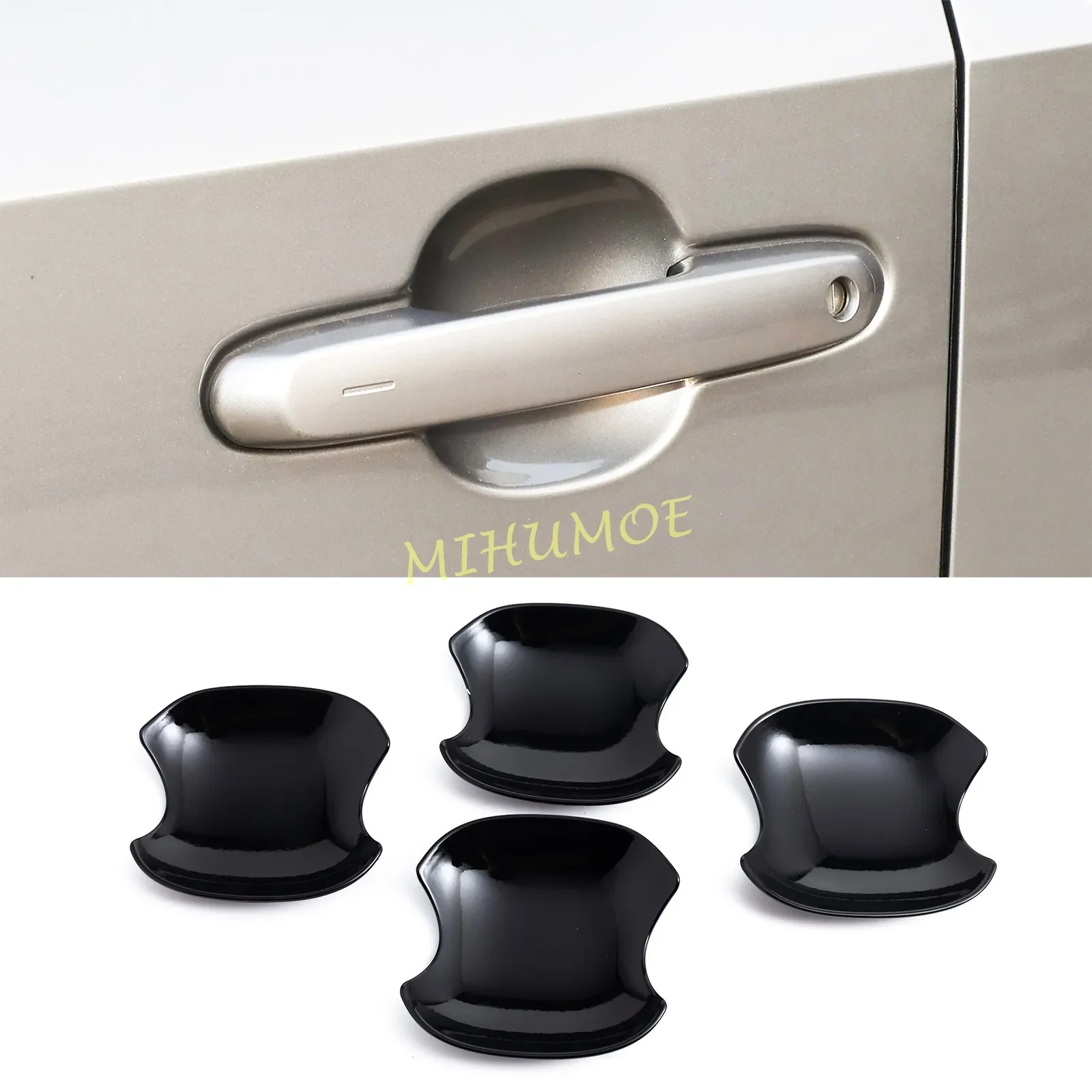 For 2024-2025 Land Cruiser LC250 Car Exterior Door Handle Bowl Cover Trim Accessories ABS Glossy Black