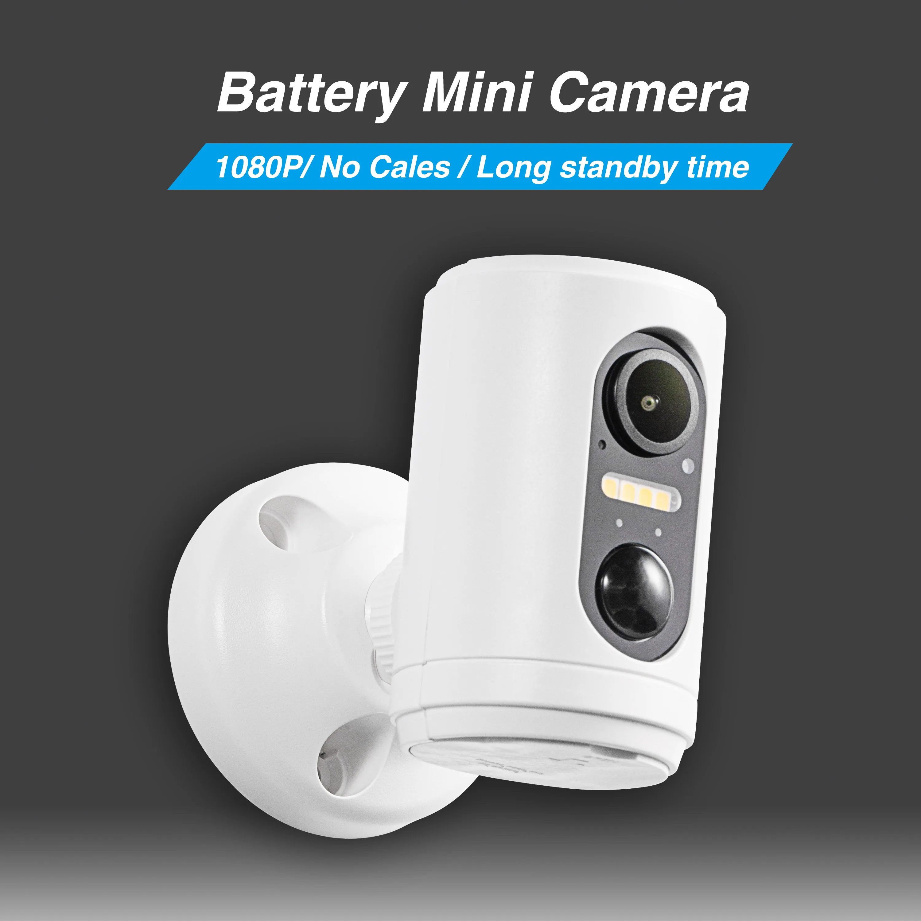 2MP Mini WIFI Camera Built-in Battery Color Night Vision WIFI Indoor Powerd Solar Panel PIR Motion  Security HD IP 1080P Camera