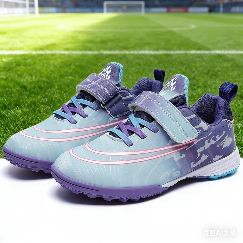 

Children's Football Shoes for Girl Field Training Outdoor Sports Court Football Boot Pink Cute Turf Soccer Shoes for Kids