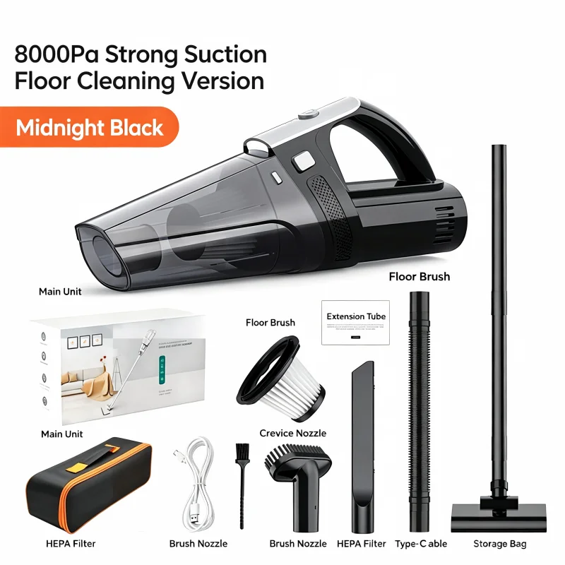 Mini  Handheld Vacuum Cleaner Wireless Vacuum Cleaner Cordless car Household Appliances 8000Pa/1300Pa Big Suction Vacuum Cleaner
