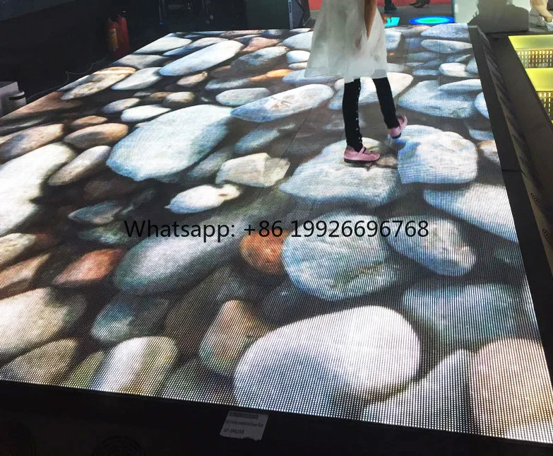 

Stage Dance Floor Stand LED Wall Panels Screen Touch Display Digital Full Color Tile Wall for Dancing Gaming