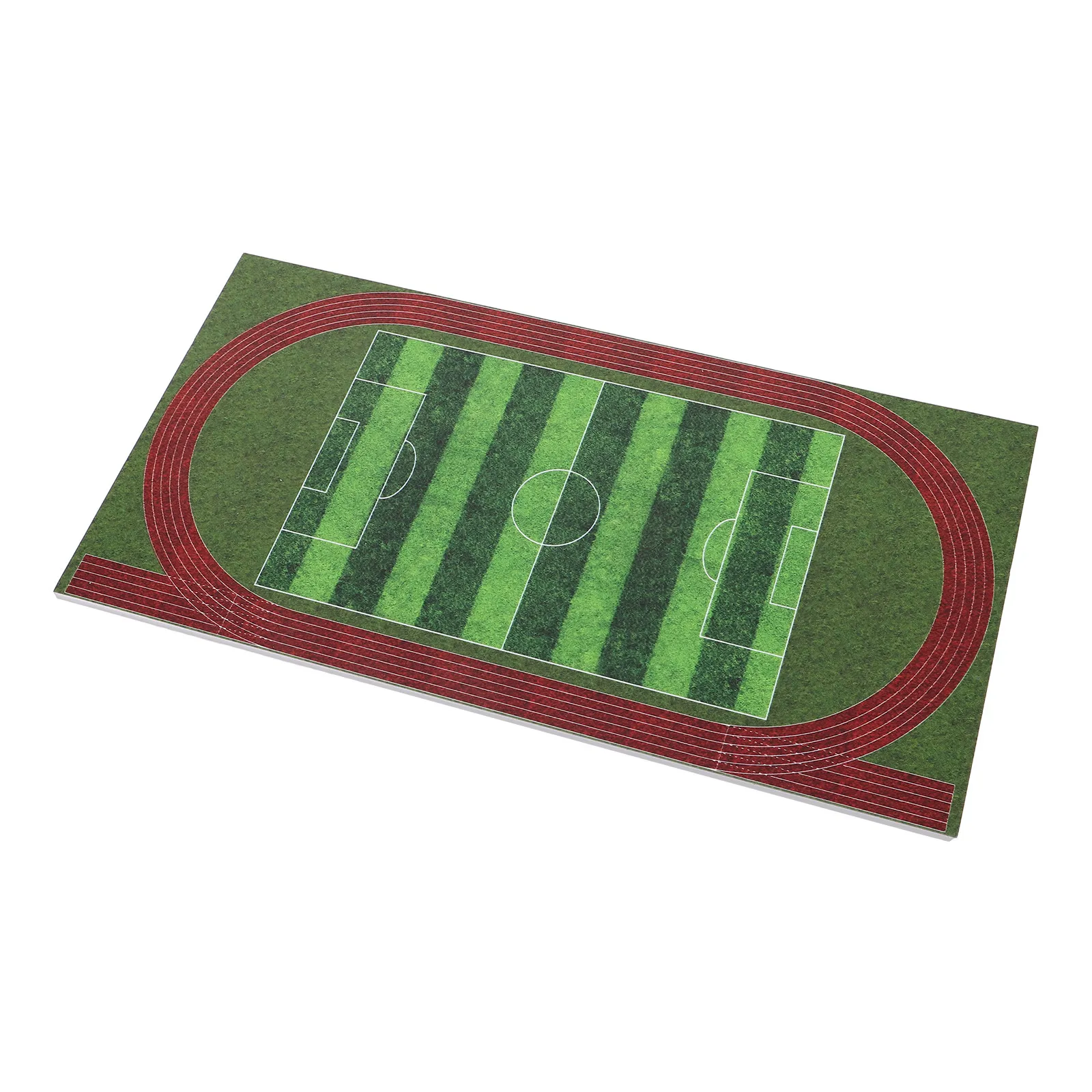 1 300 Scale Simulated Soccer Field Plastic Football Stadium Miniature Architectural Diorama Sand Table Sports Field for Scenes