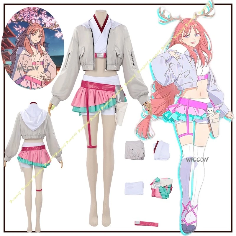 

Cosplay Costumes Cosmic Princess Kaguya hime runami yachiyo Reed Friend Gift Suit Cool Girl Female Coat Grey Stage Valentine Set