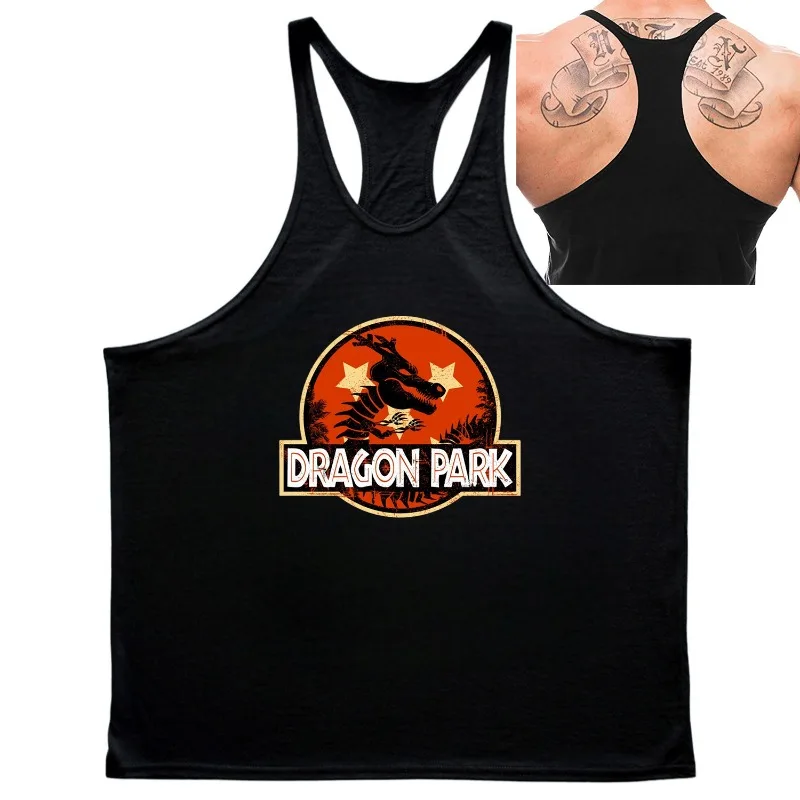 الرجال تي شيرت بدون أكمام للصالة الرياضية أنيمي لعبة دراغون بول "دراجون بارك" سريعة الجافة سترة بلا أكمام تي شيرت رياضي للياقة البدنية تجريب الصيف التدريب #2