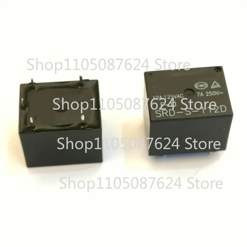 VV  2pcs SRD-S-112D Sealed Type 1 Pole 12V DC Relay 12A 125VAC
