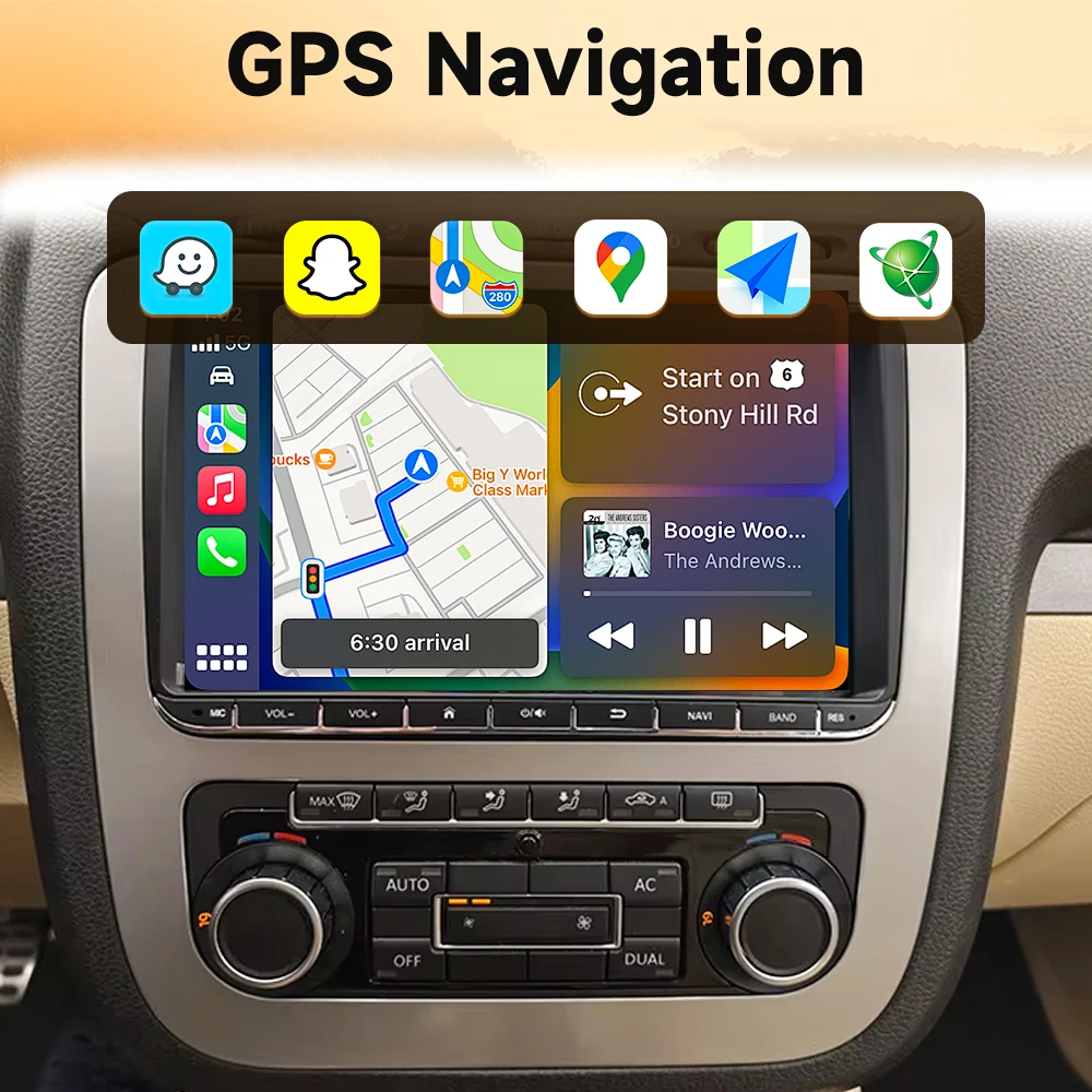 9inch CarPlay Android Auto Car Radio for VW Volkswagen Golf Passat B6 B7 Skoda Seat Octavia Polo Tiguan RDS DSP GPS BT 4G