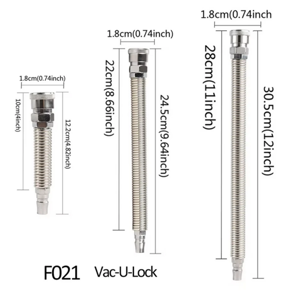 FREDORCH S/M/L Three Sizes Spring Extension Tube Attachments with Vac-U-Lock Connector For Sex Machine Quick Connector view 4