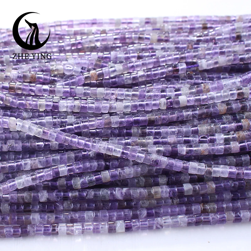 New Natural Stone 2x3mm Rondelle Beads Amethyst Lapis Lazuli Flat Loose Spacer Abacus Beads for Jewelry Making DIY Accessories