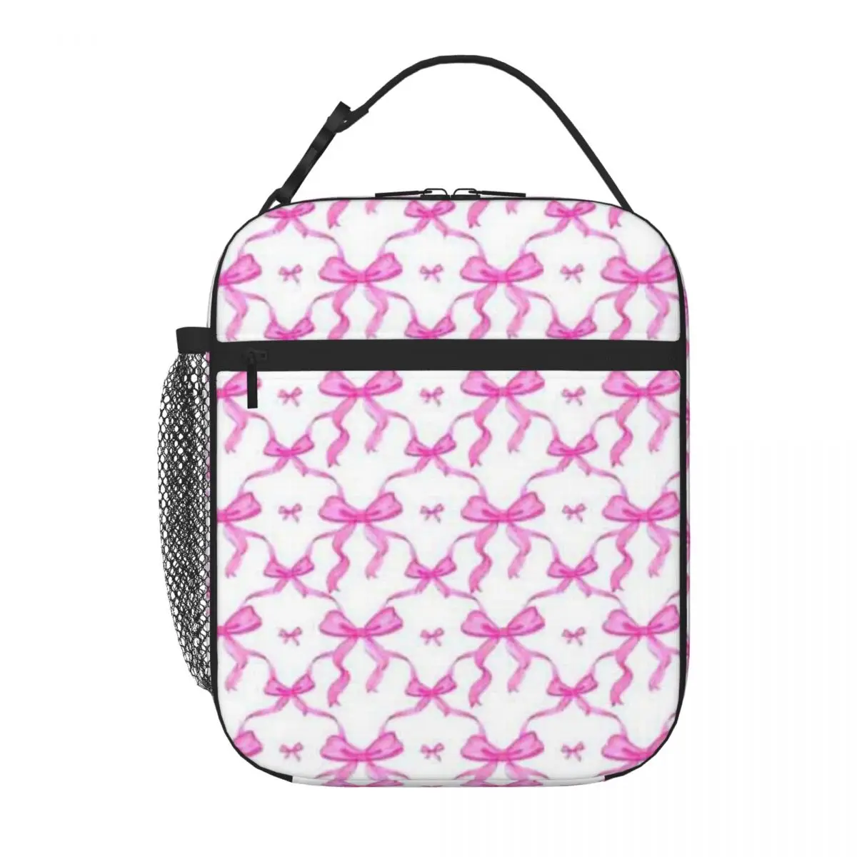 Bestselling Hot Pink Ribbons And Bows In Watercolor Watercolor Snack Bag Desk Dining Meal Prep Bag