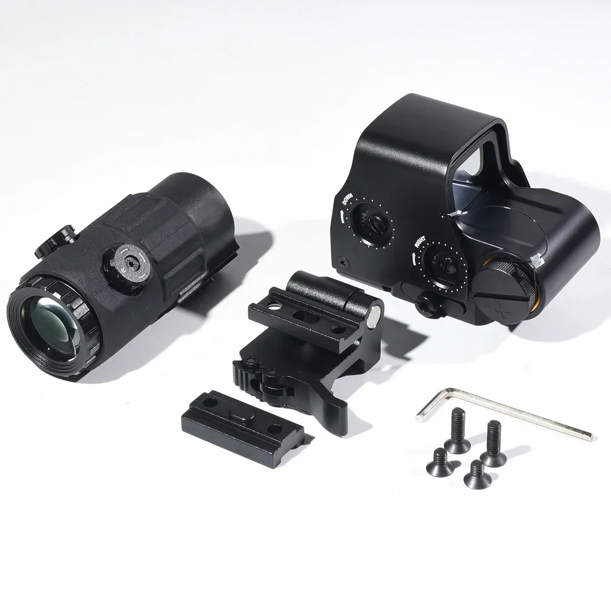Eot**h 558 G43 Magnifier Holographic Sight Scope Folding Side Flip G45 5X Magnifiers for 558 556 553 Tactical Reflex Scope
