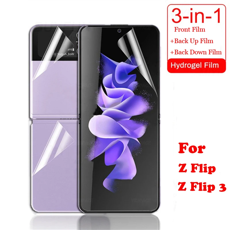 삼성 갤럭시 Z 플립 3 4 5 6 SE 7 W23 W24 W25 플립용 HD 클리어 전후... - 2