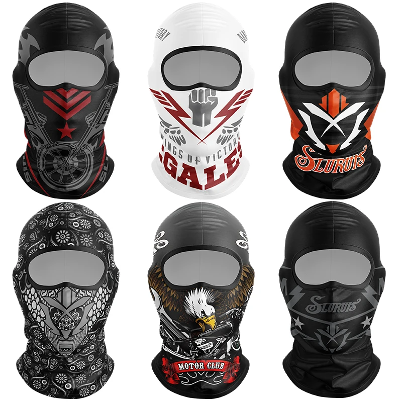 Motorcycle Ice Silk Head Cover Breathable Quick-drying Retro Riding Neck Cover Balaclava Helmet Protective Cover Full Face Mask