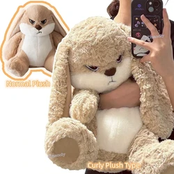 Jouet en peluche lapin à longues oreilles pour enfants, peluche lapin, cheveux moelleux, poupées câlin, beurre, animaux Kawaii, cadeau d'anniversaire pour enfants, HD