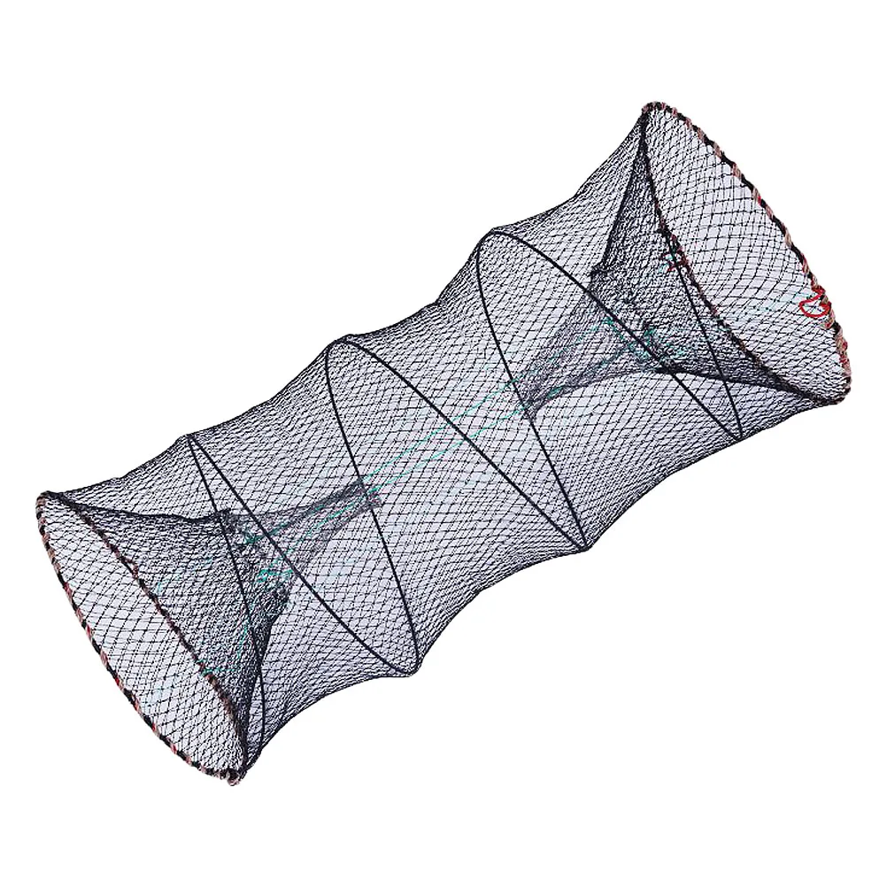 

Shrimp Cage Fishing Net Portable Crab Lobster Minnow Fish Traps Foldable Nets Durable Storage Round Shape Practical