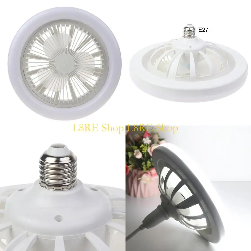 

L8RE 2-in-1 Fan Lamp AC 85V-265V E27 LED Light 30W Ceiling Fan for Home Office Study