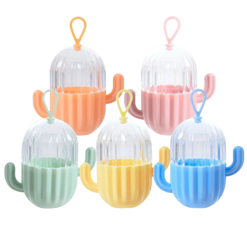 5 قطع من صندوق تخزين البيض، حاوية إسفنجية محمولة، حامل إسفنجة للمكياج، حاويات للسفر، كريم أساس للبيض