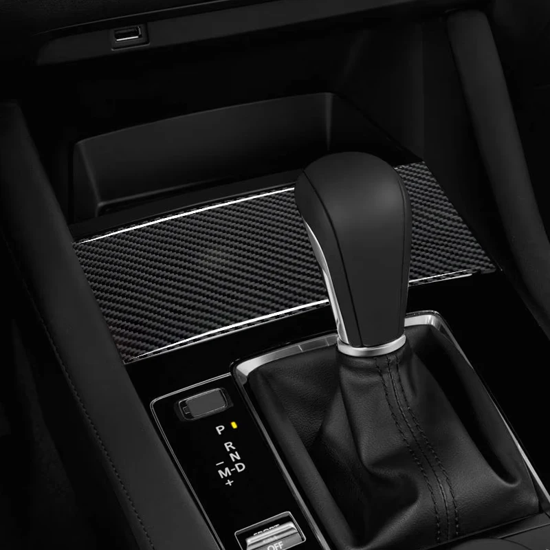For Mazda 3 Axela 2020 2021 2022 2023 2024 Car Interior Solf Carbon Fiber / PVC Cigarette Lighter Panel Sticker Trim