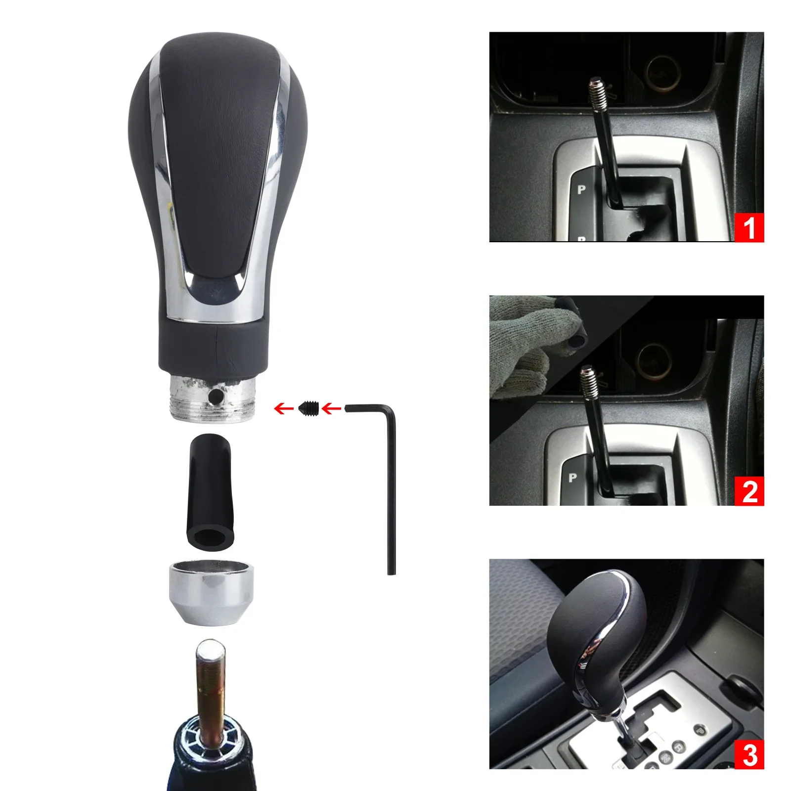 السيارات الجلود والعتاد التحول المقبض العالمي M8 M10 M12 التلقائي مقبض مستوى التروس دليل نقل شخصية رافعة تحول