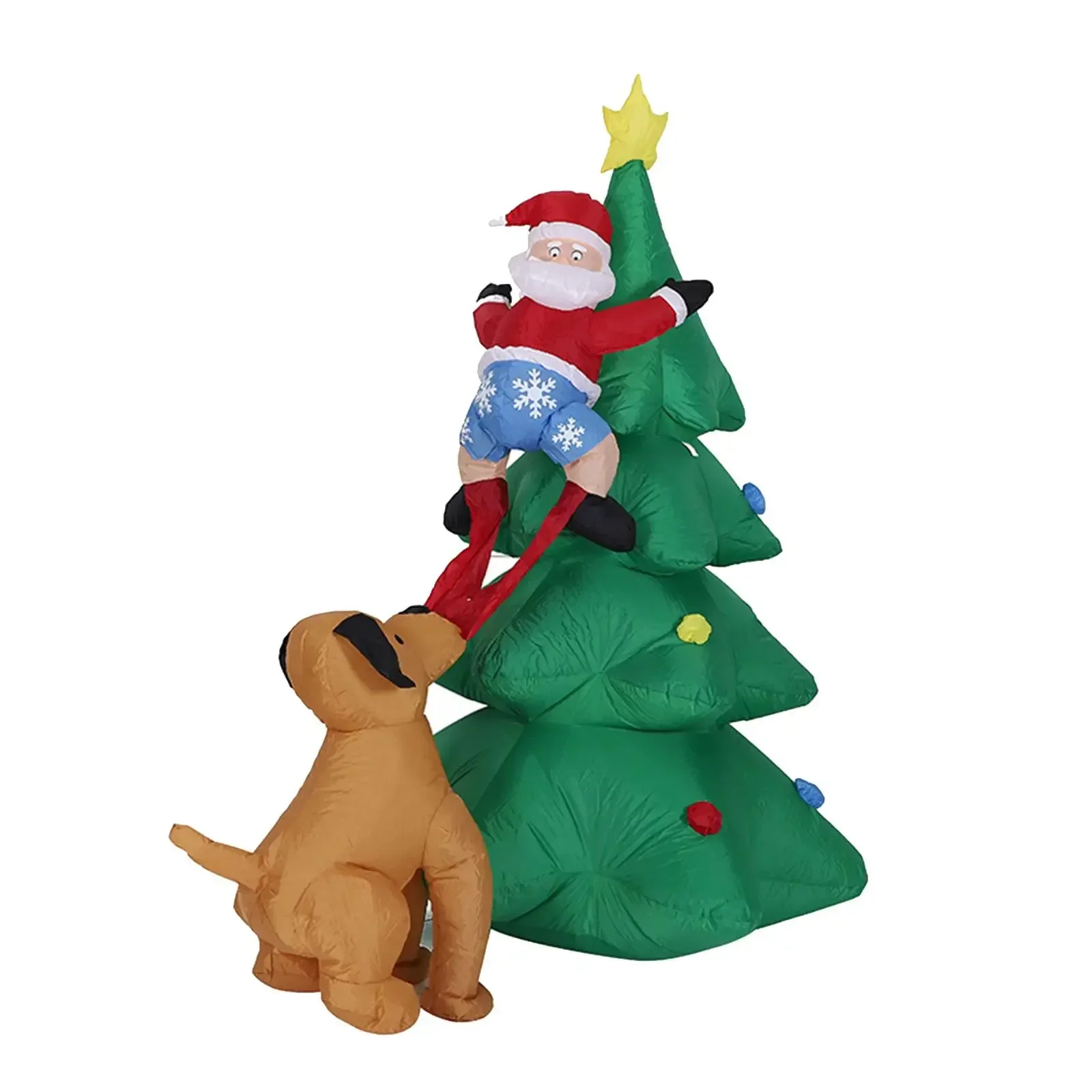 

Inflatable Christmas Tree Christmas Inflatable Decoration Giant Xmas Tree 5.9ft Luminous Toy for Outdoor Garden Patio Lawn Yard