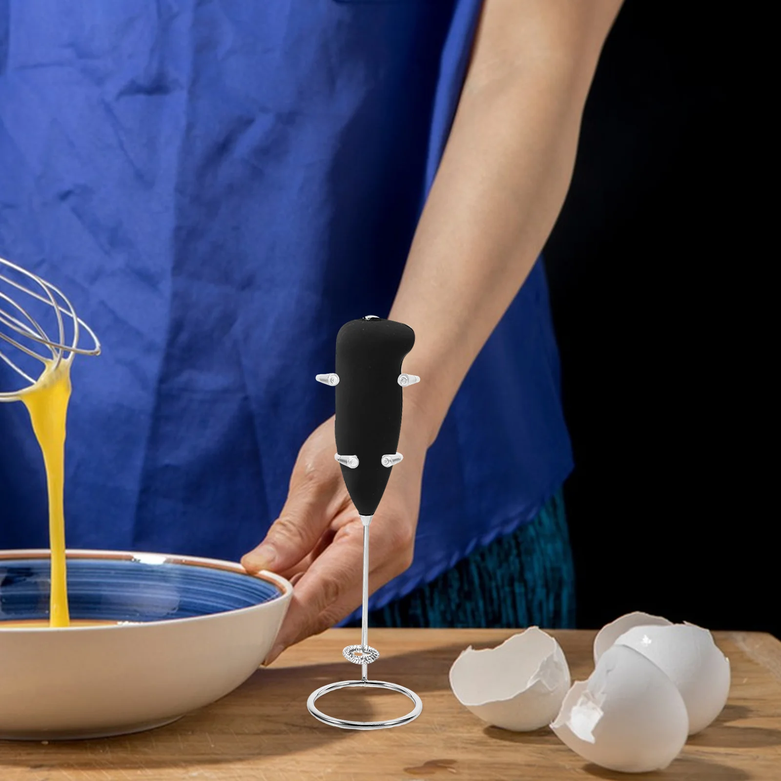 2 قطعة حامل خلاط يدوي من الفولاذ المقاوم للصدأ حامل Frother منظم قاعدة ثابتة حامل رغوة الحليب للمطبخ