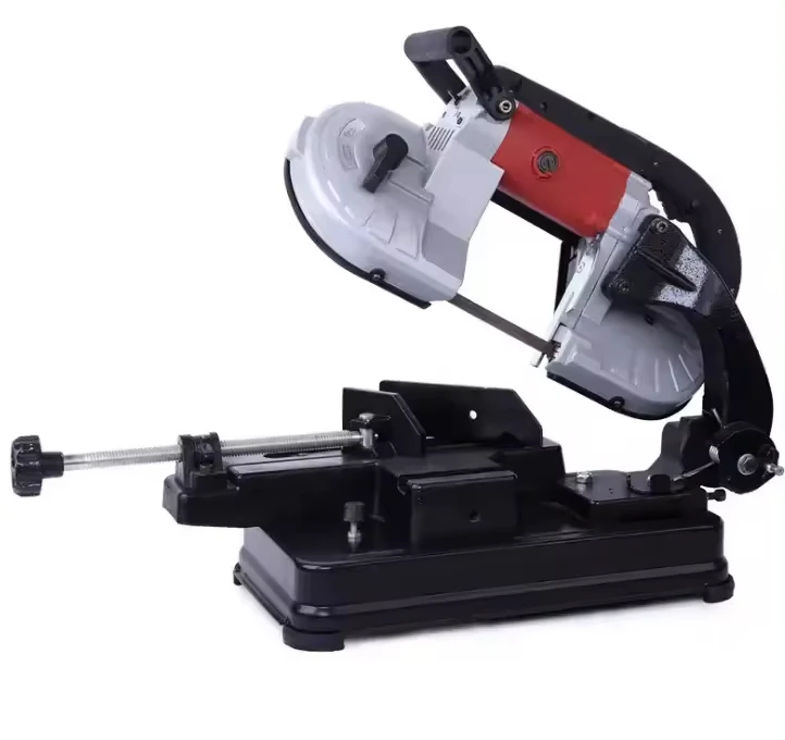 Industrial Electric Mini Household Hand Portable Cut Horizontal Wood Big Wire Cable Round Rod Metal Band Saw Cutting Machine
