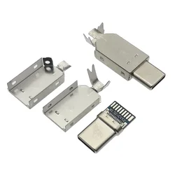 5pcs/lot 17Pin USB 3.1 TYPE C Male Plug Welding DIY Connector with Housing 17 Pin Type-C Charging Plugs Data Cable Accessories