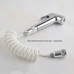 ABS Portable Bidet Sprayer Set Handheld Toilet Bidet Retractable Spring Hose Adapter Free Mounting Bracket Switch Cleaning Tool