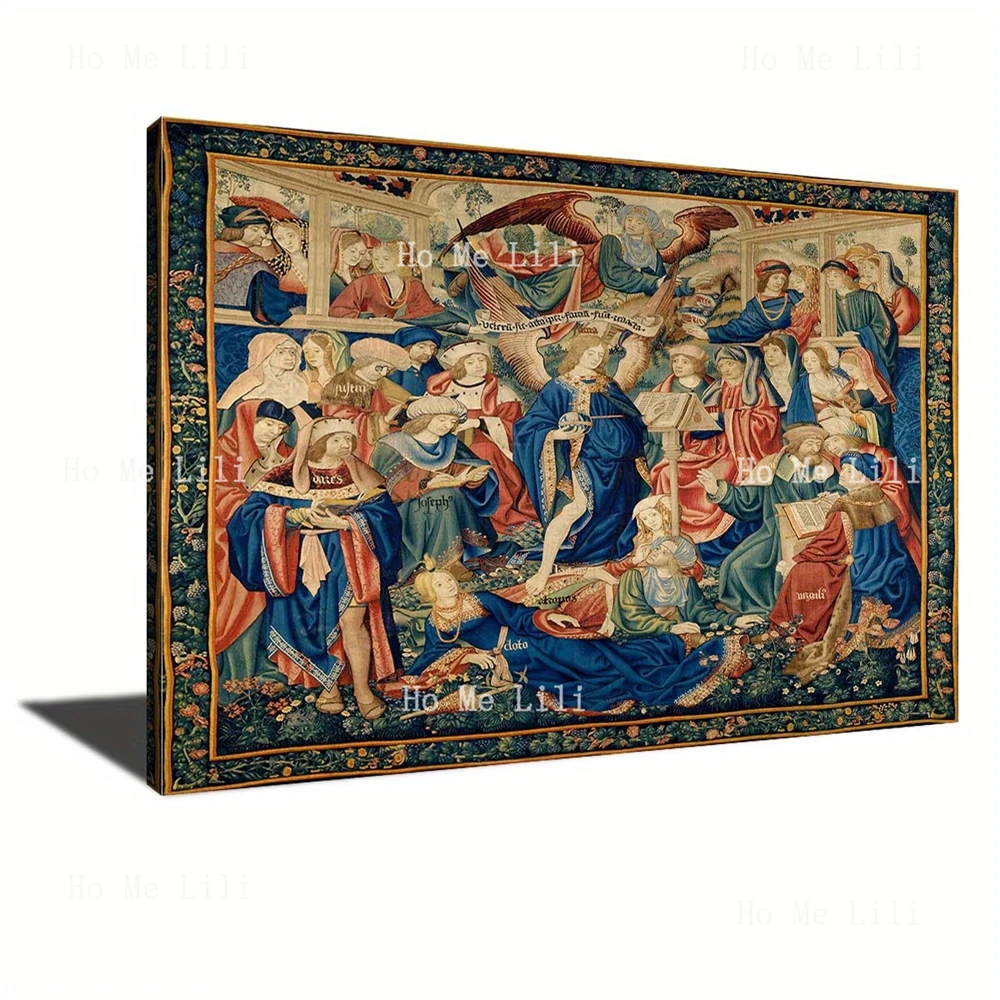 The Triumph Of Fame 15th Century Flemish Religious Vintage Canvas Wall Art For Bedroom Living Room Home Office Decor