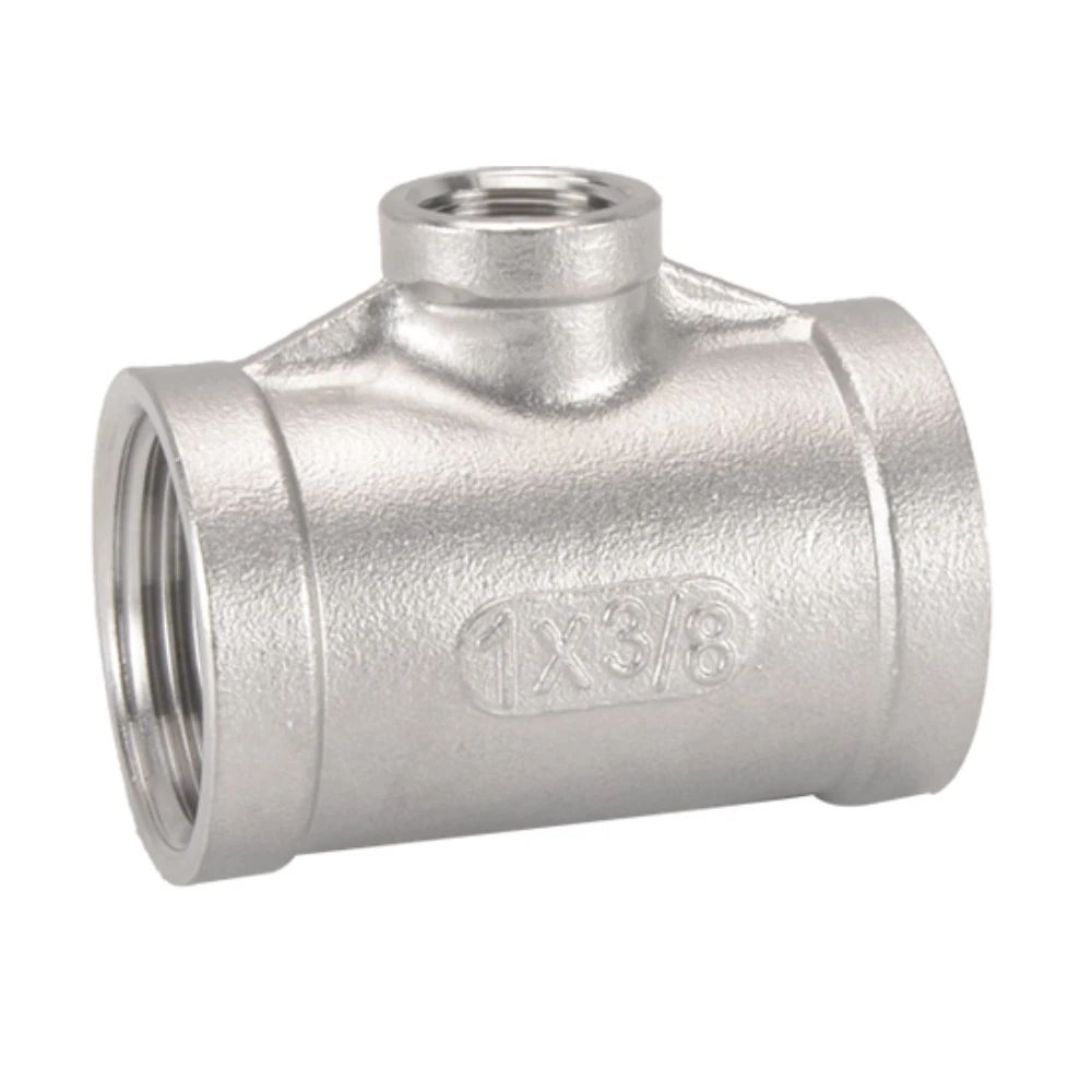 1/8" 1/4" 3/8" 1/2" 3/4" 1" 2" 3" 4" BSP NPT Innengewinde Reduzier-T-Stück 3 Wege 304 Edelstahl Rohrverschraubung Reduzierstück – Detail 1