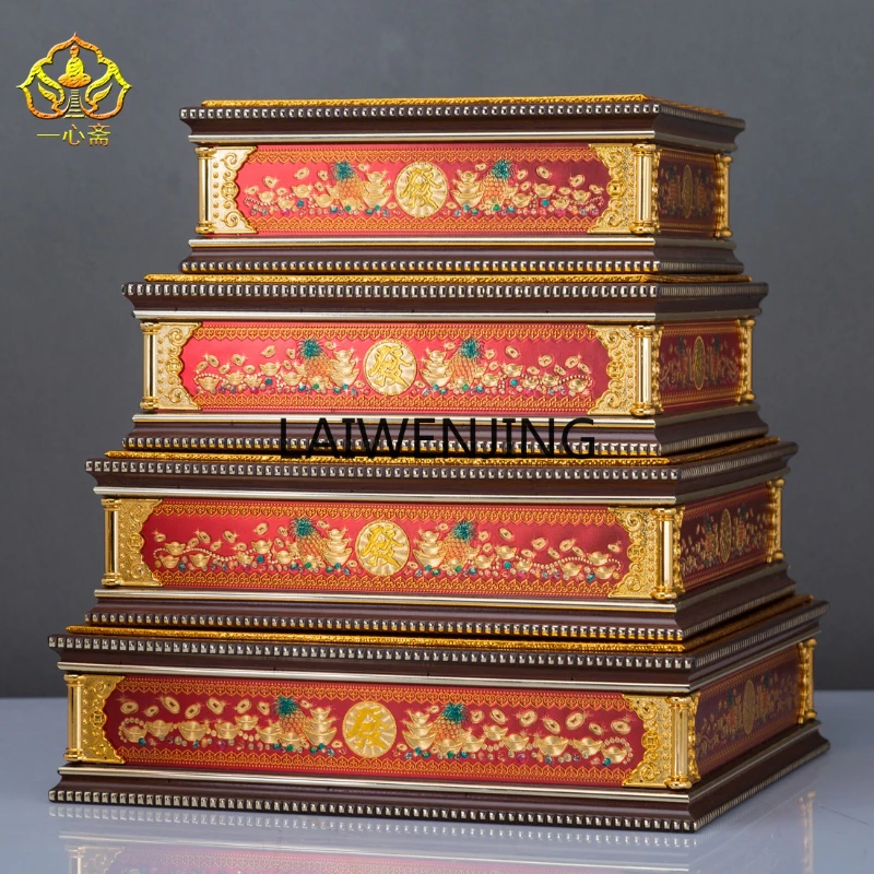 SGF wooden statue heightening base with hairstyle square viewing platform for seat