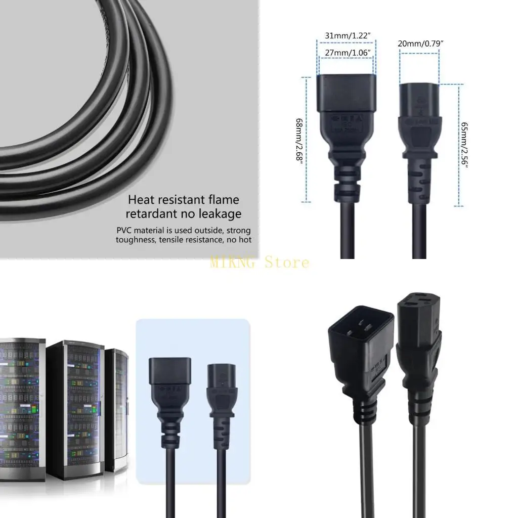Cable alimentación IEC320 C20 macho a C13 PDU UPS Cable alimentación 1,8 M convertidores Cable mejor venta