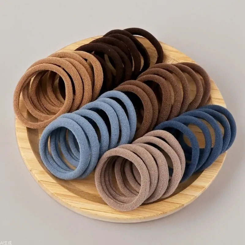 20/50 шт., простые эластичные резинки для волос для женщин и девочек, резинки для волос, хвостики, модная повязка на голову в корейском стиле, аксессуары для волос