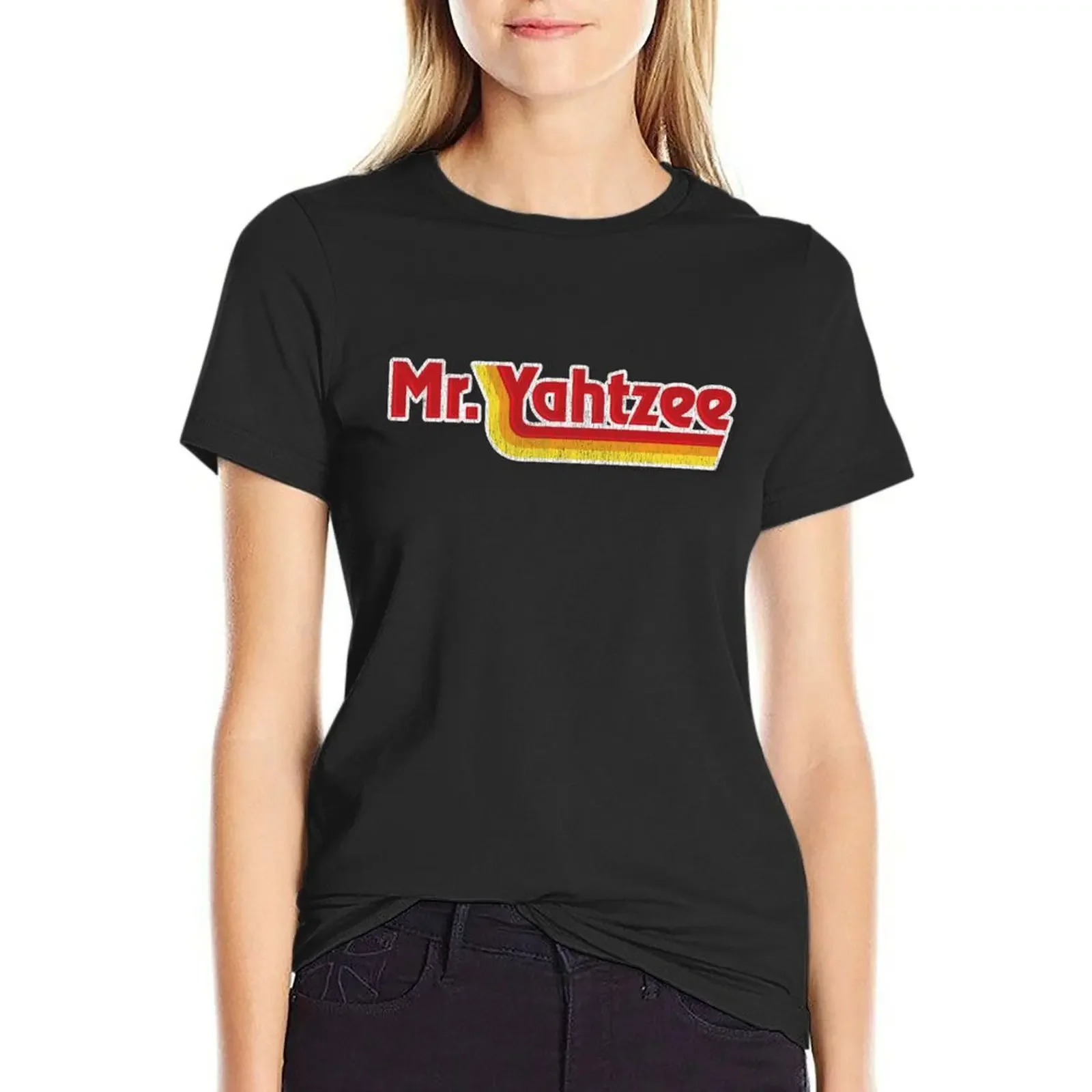 

Mr. Yahtzee T-Shirt new edition anime funnys blanks tight shirts for Women