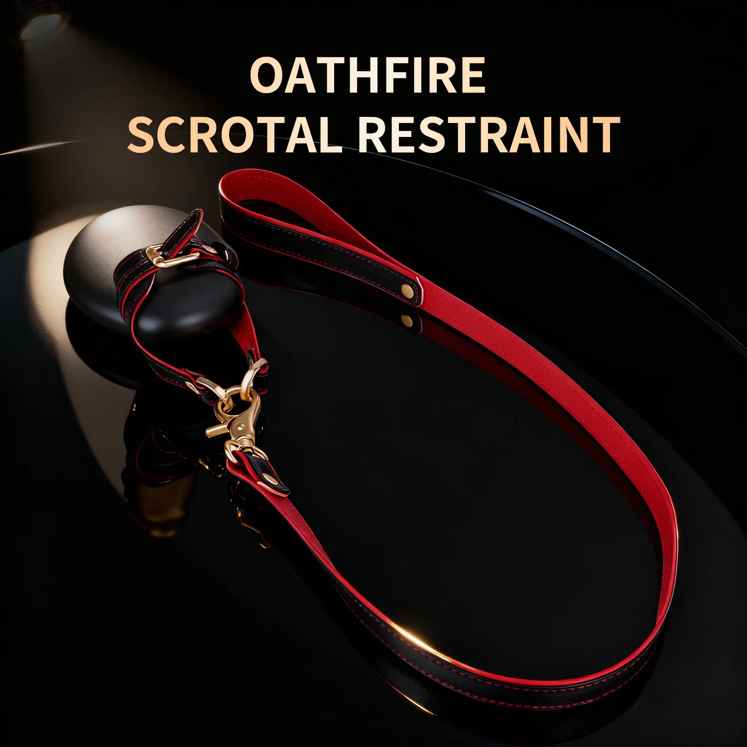 SHAZ Male Scrotum Restraint Chain Belt Leather Bondage Harness Adjustable Testicle Strap BDSM Adult Couple Game Sex Toys for Men view 2